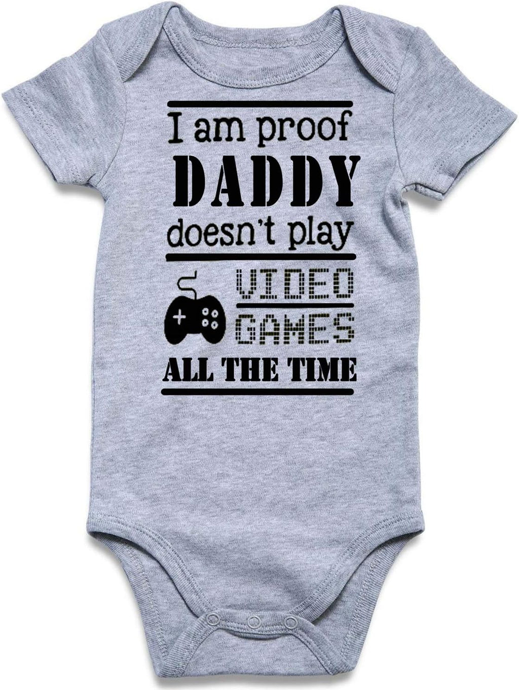 UNICOMIDEA Baby Boys Girls Romper Letter Printed Newborn Outfit Short Sleeve Bodysuits 0-12 Months