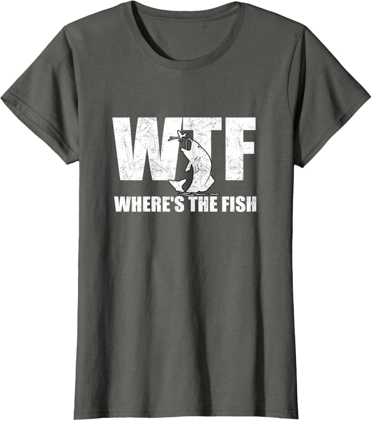 WTF Where's The Fish Men's Funny Fishing Gifts Fathers Day